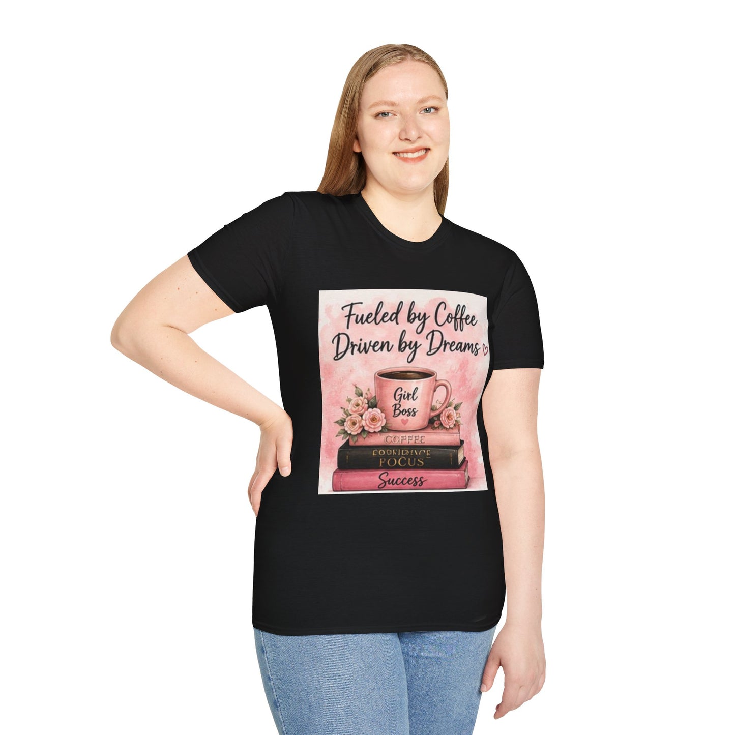 Fueled by Coffee, Driven by Dreams Graphic T-Shirt