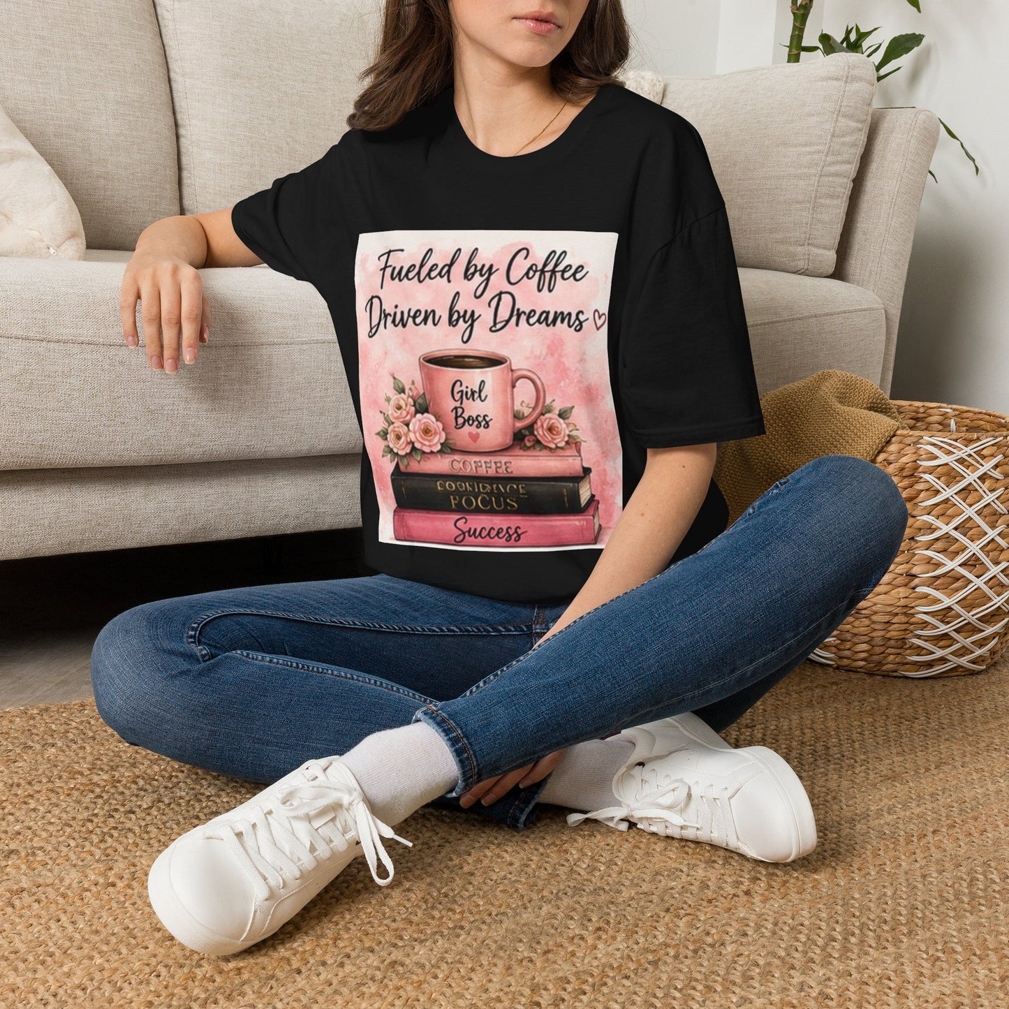 Fueled by Coffee, Driven by Dreams Graphic T-Shirt