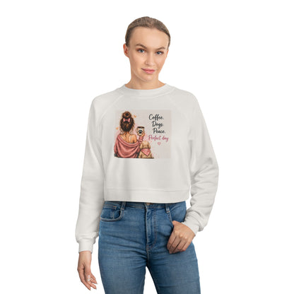 Cropped Pullover — Coffee, Jesus, & Love Graphic