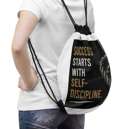 Motivational Gym Drawstring Bag