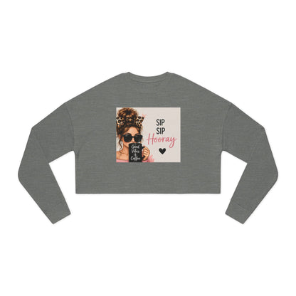 Sip Sip Hooray Cropped Sweatshirt