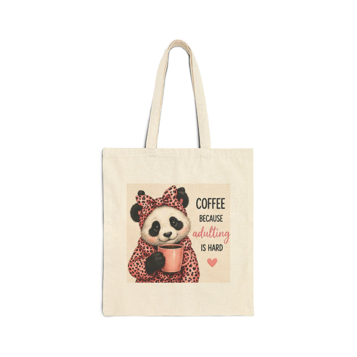 Cute Panda Coffee Tote Bag