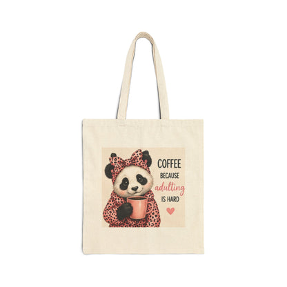 Cute Panda Coffee Tote Bag