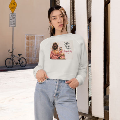 Cropped Pullover — Coffee, Jesus, & Love Graphic