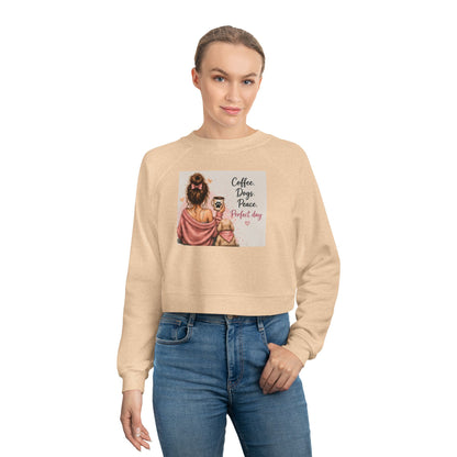 Cropped Pullover — Coffee, Jesus, & Love Graphic