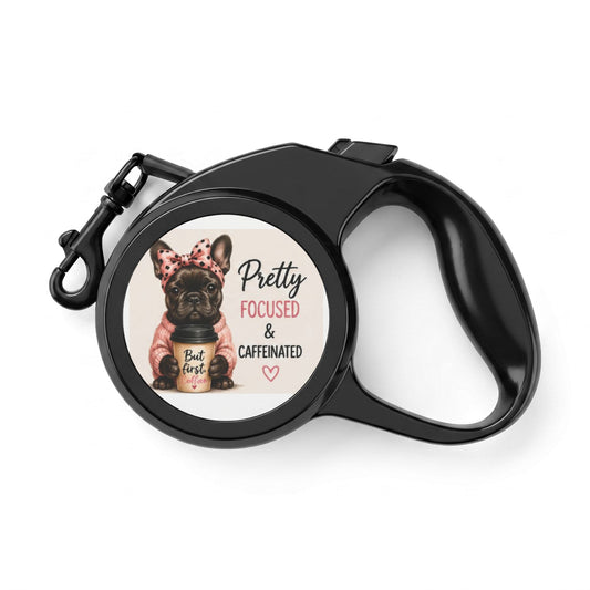 Pretty Focused & Caffeinated Retractable Leash