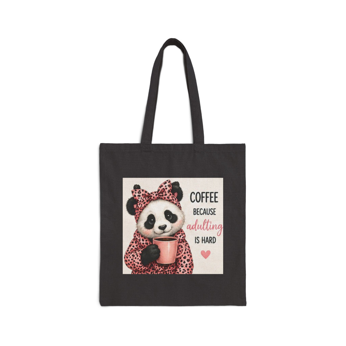 Cute Panda Coffee Tote Bag