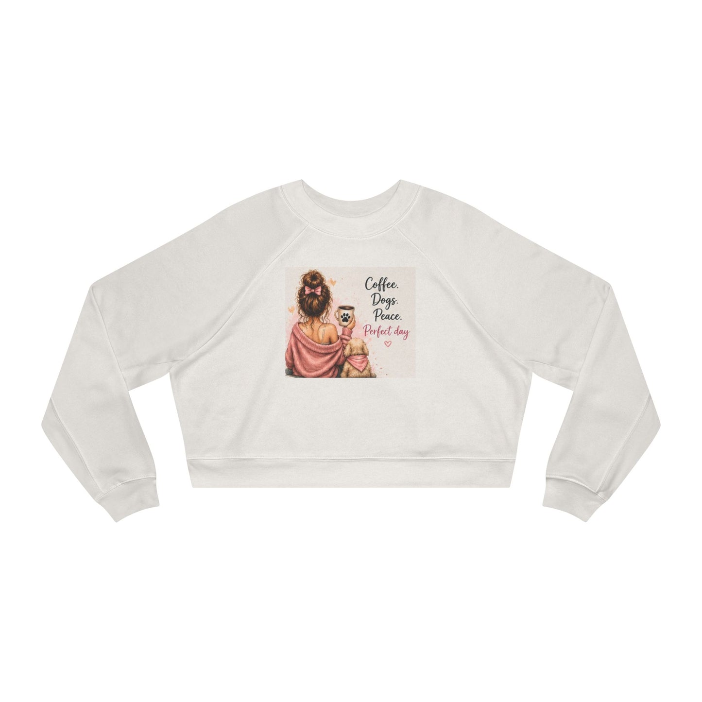 Cropped Pullover — Coffee, Jesus, & Love Graphic